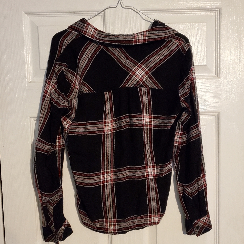 Rails Dylan Jet/White/Ruby Plaid Button Down - image 7